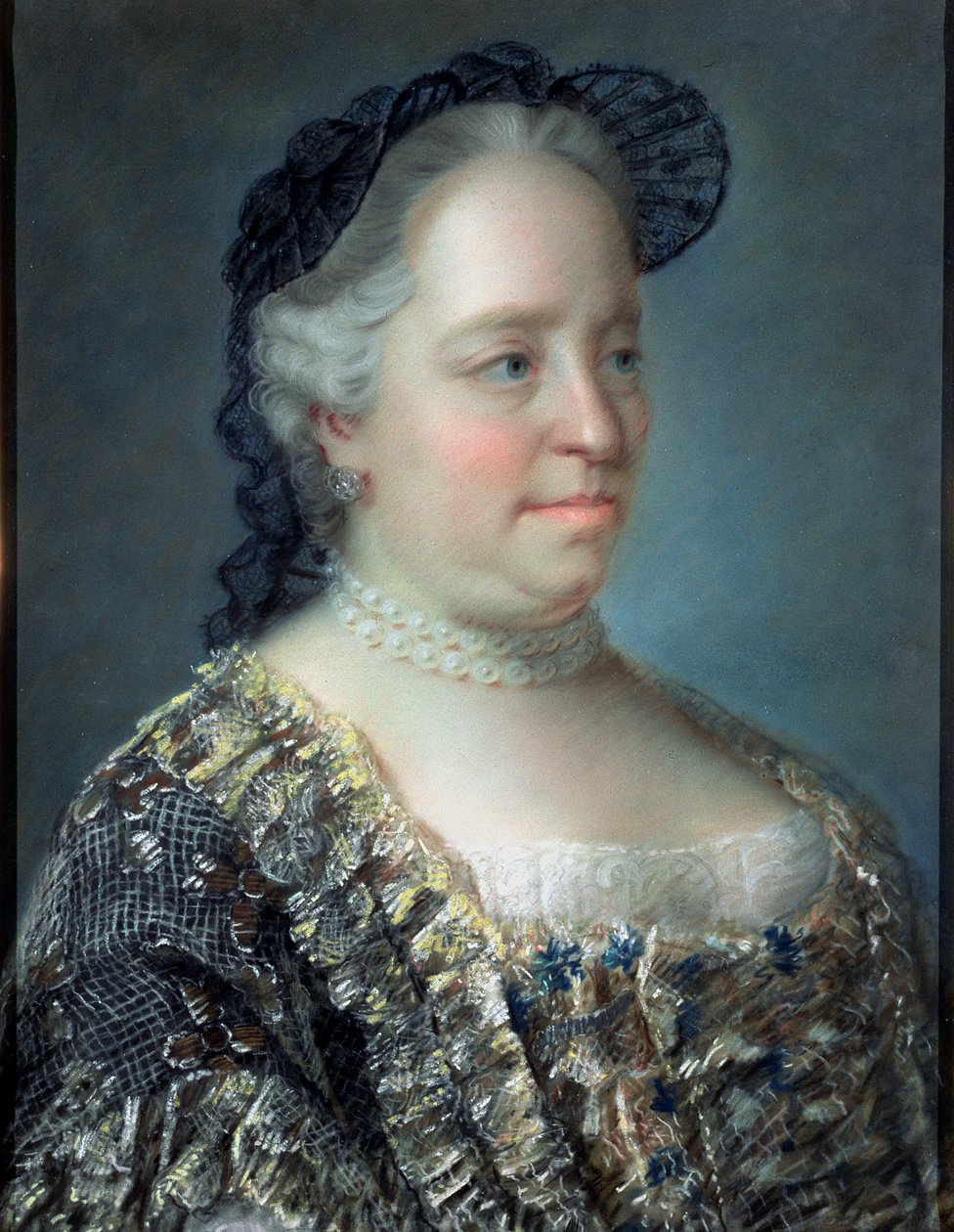 Maria Theresa, keiserinne av Østerrike, 1762 (pastell) av Jean Étienne Liotard
