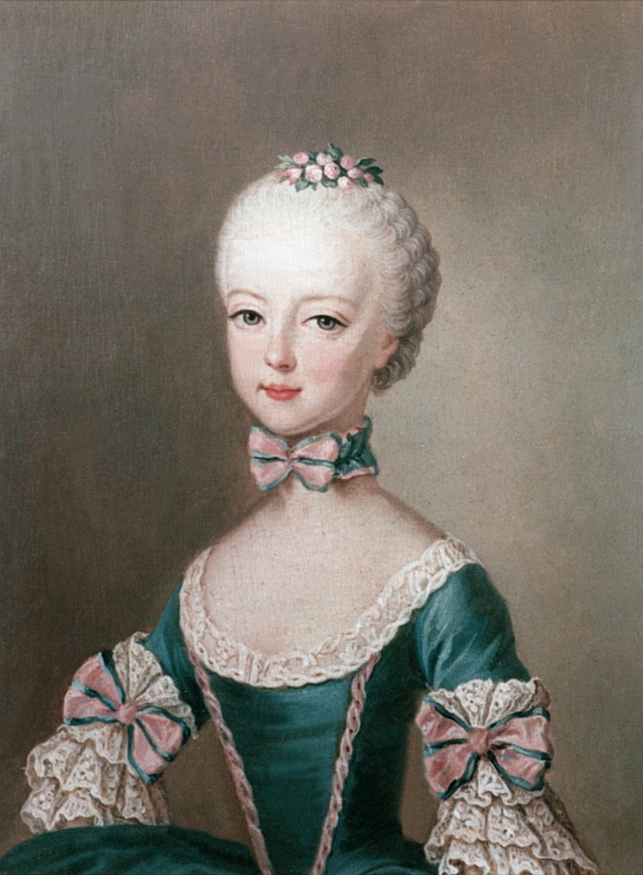 Marie Antoinette (1755-93) datter av keiser Frans I og Maria Theresia av Østerrike, kone til Louis XVI av Frankrike, 1762 av Jean Étienne Liotard