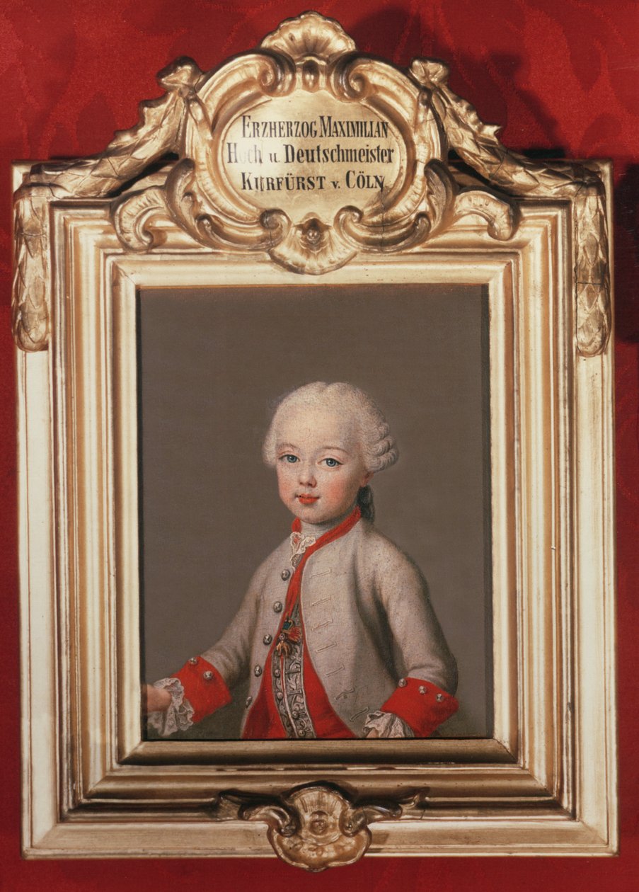 Maximilian (1756-1801) yngste sønn av Frans I og Maria Theresia av Østerrike (1717-80) senere erkebiskop-kurfyrst av Köln, 1762 av Jean Étienne Liotard