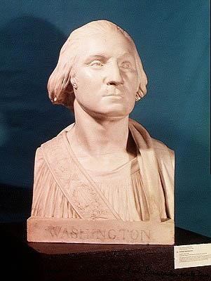 Byste av George Washington (1732–99) ca. 1785 (marmor) av Jean Antoine Houdon