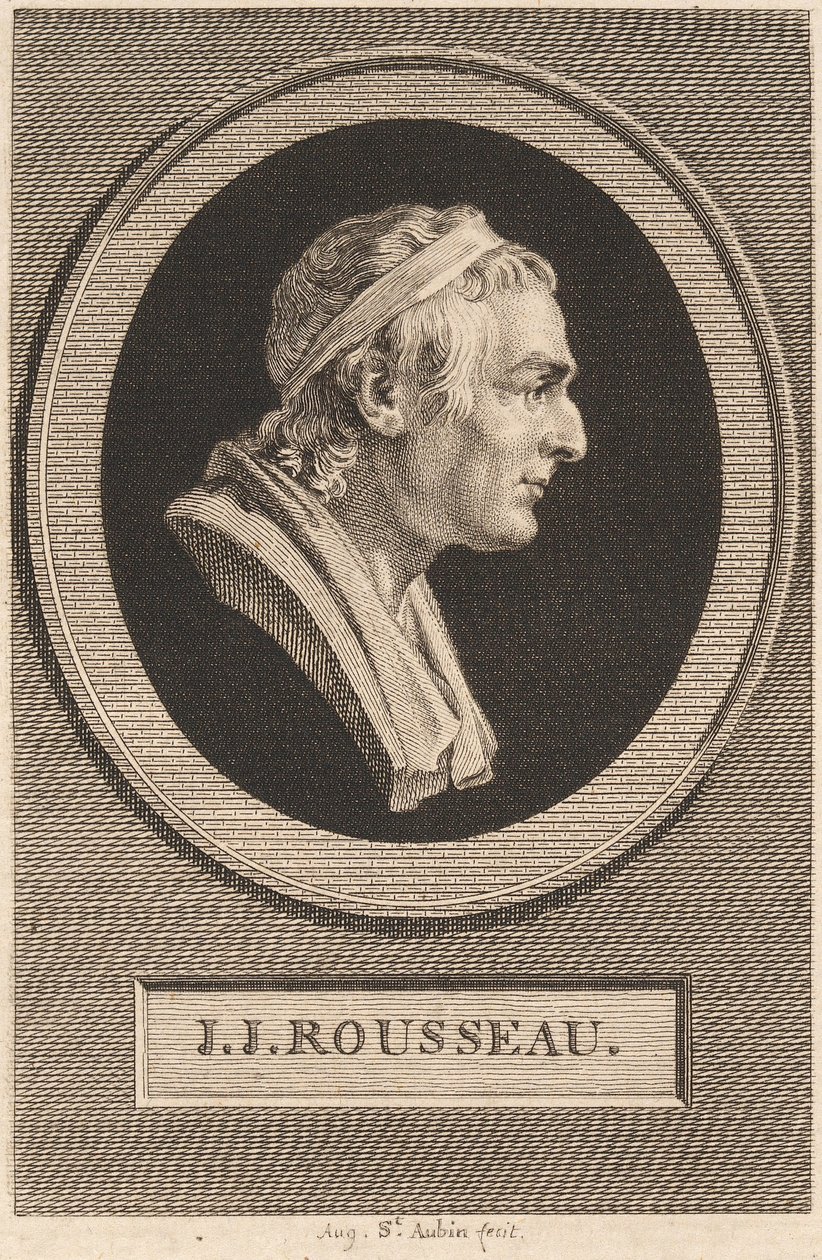 Jean-Jacques Rousseau av Jean-Antoine Houdon