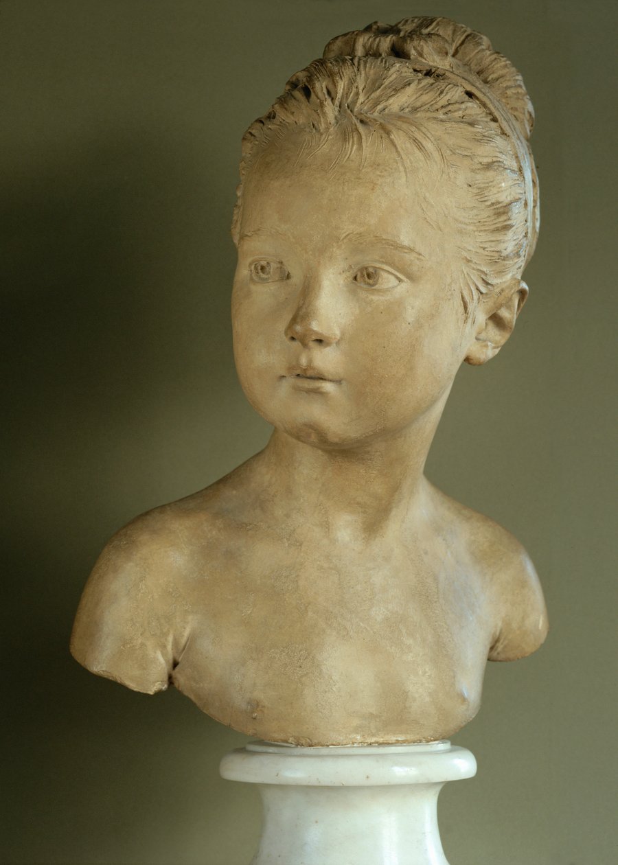 Louise Brongniart, datter av arkitekten Alexandre-Theodore Brongniart … av Jean-Antoine Houdon