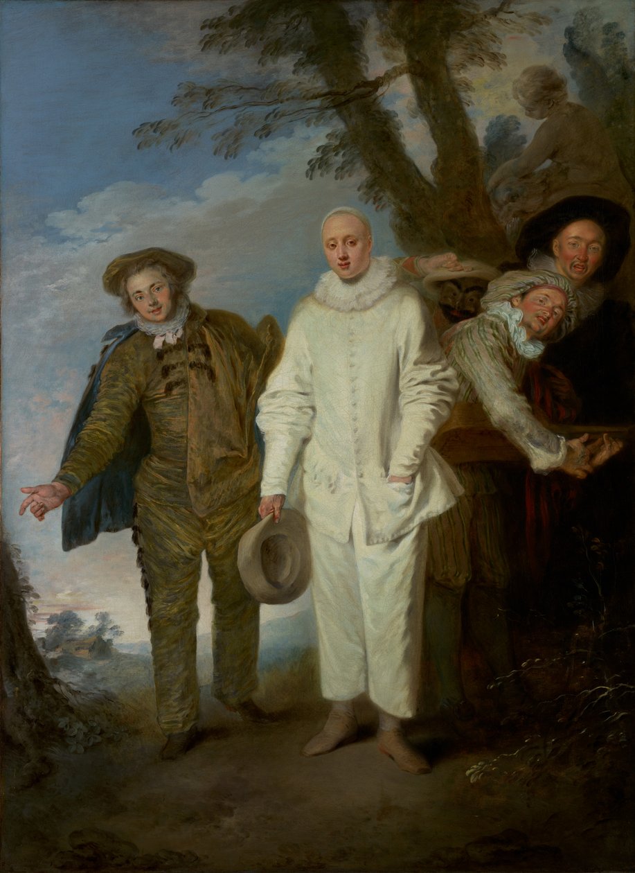 De italienske komediantene av Jean-Antoine Watteau