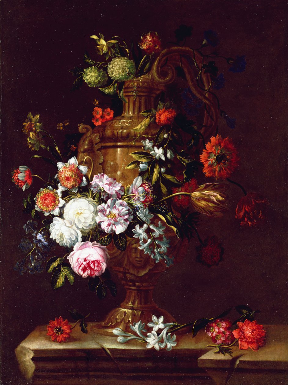Stilleben av blomster i en urne, 1600-tallet av Jean Baptiste Monnoyer