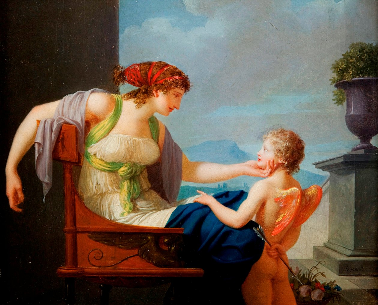 Venus og Amor av Jean Baptiste Regnault