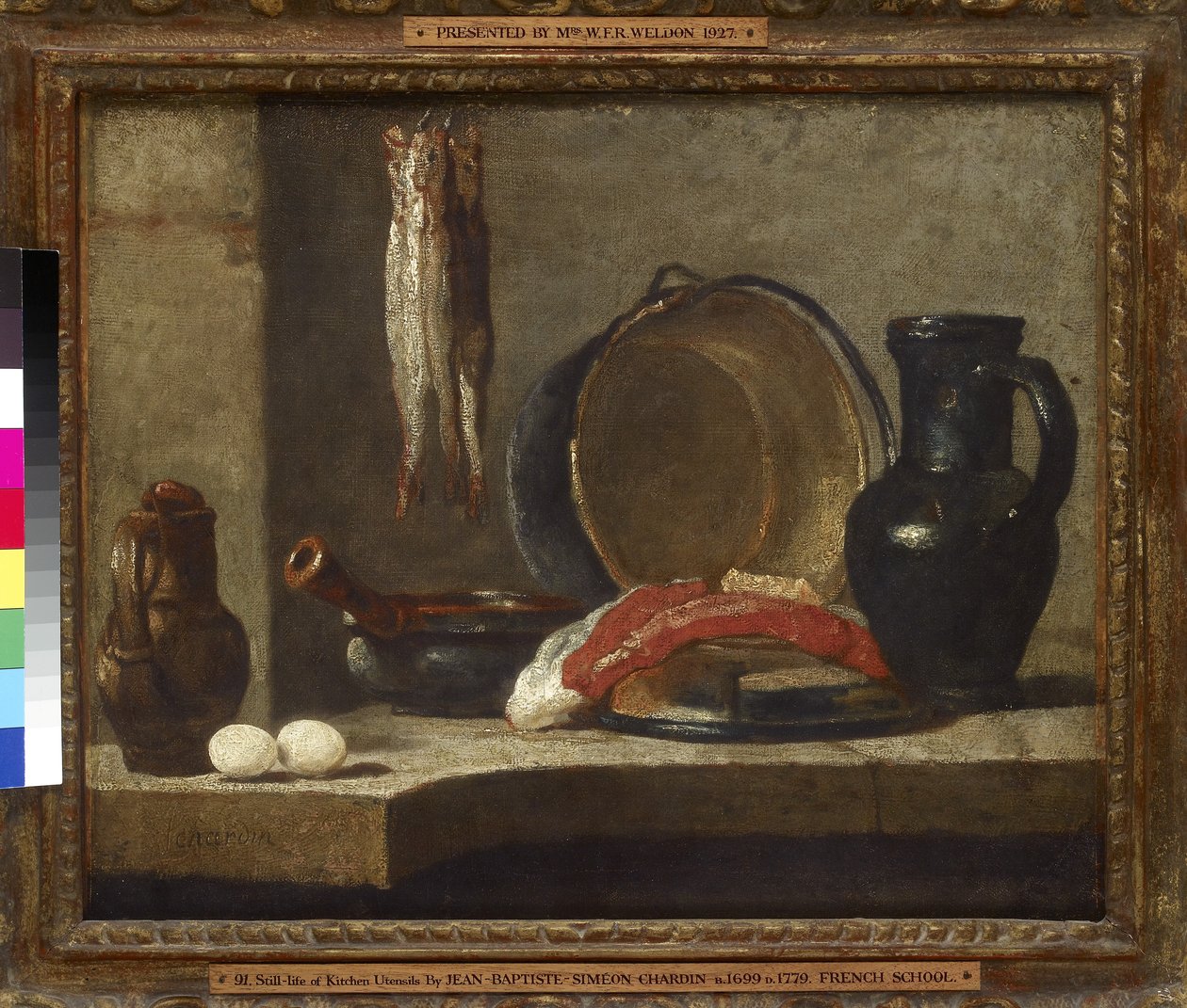 Still Life of Kitchen Utensils, 1700-tallet av Jean Baptiste Simeon Chardin