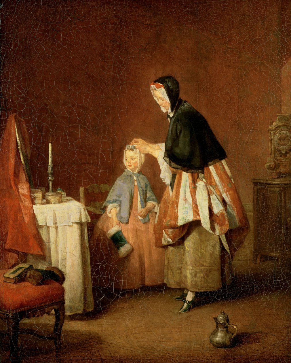 Morgentoalettet av Jean Baptiste Simeon Chardin