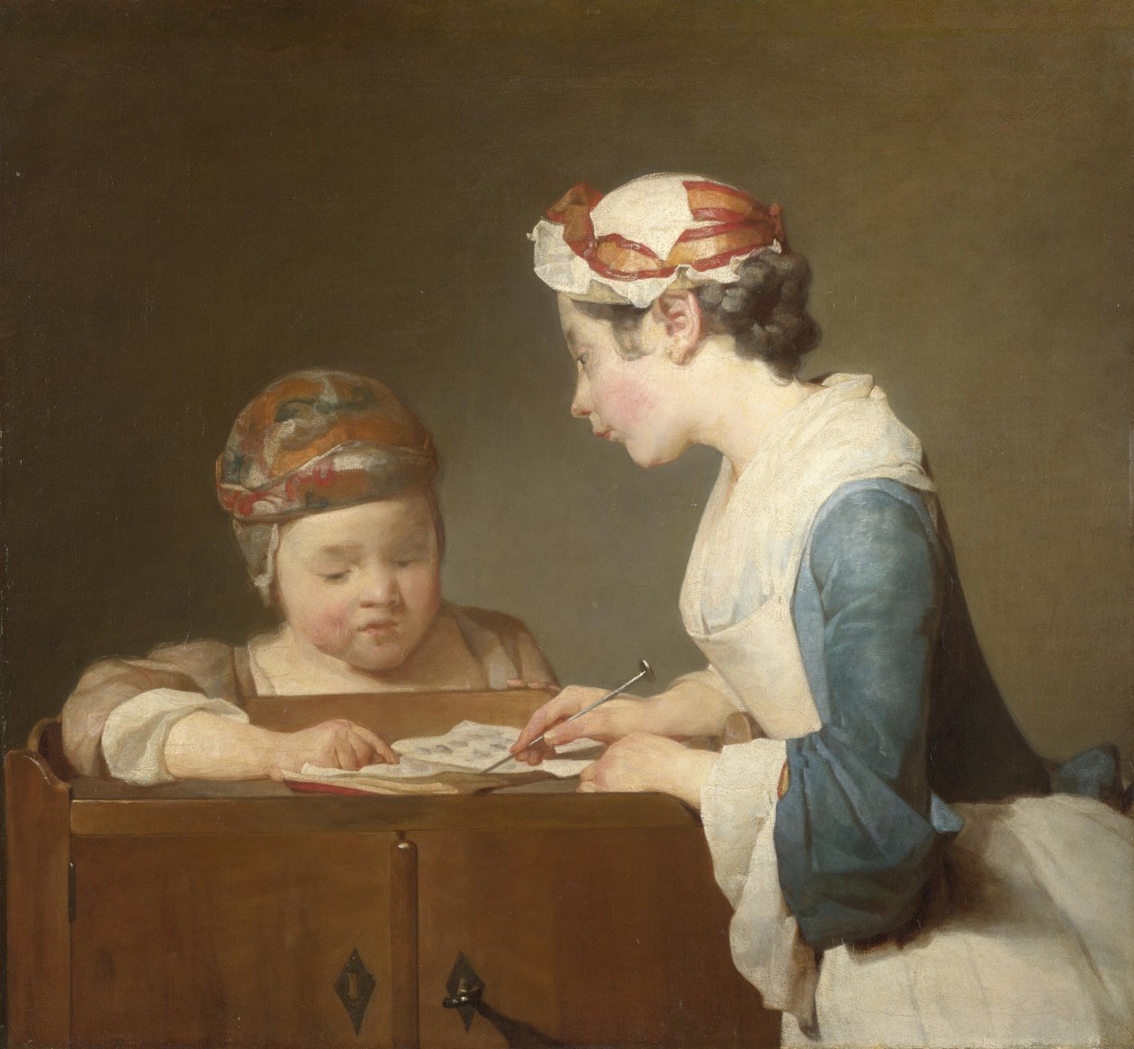 Den unge skolelæreren av Jean Baptiste Simeon Chardin