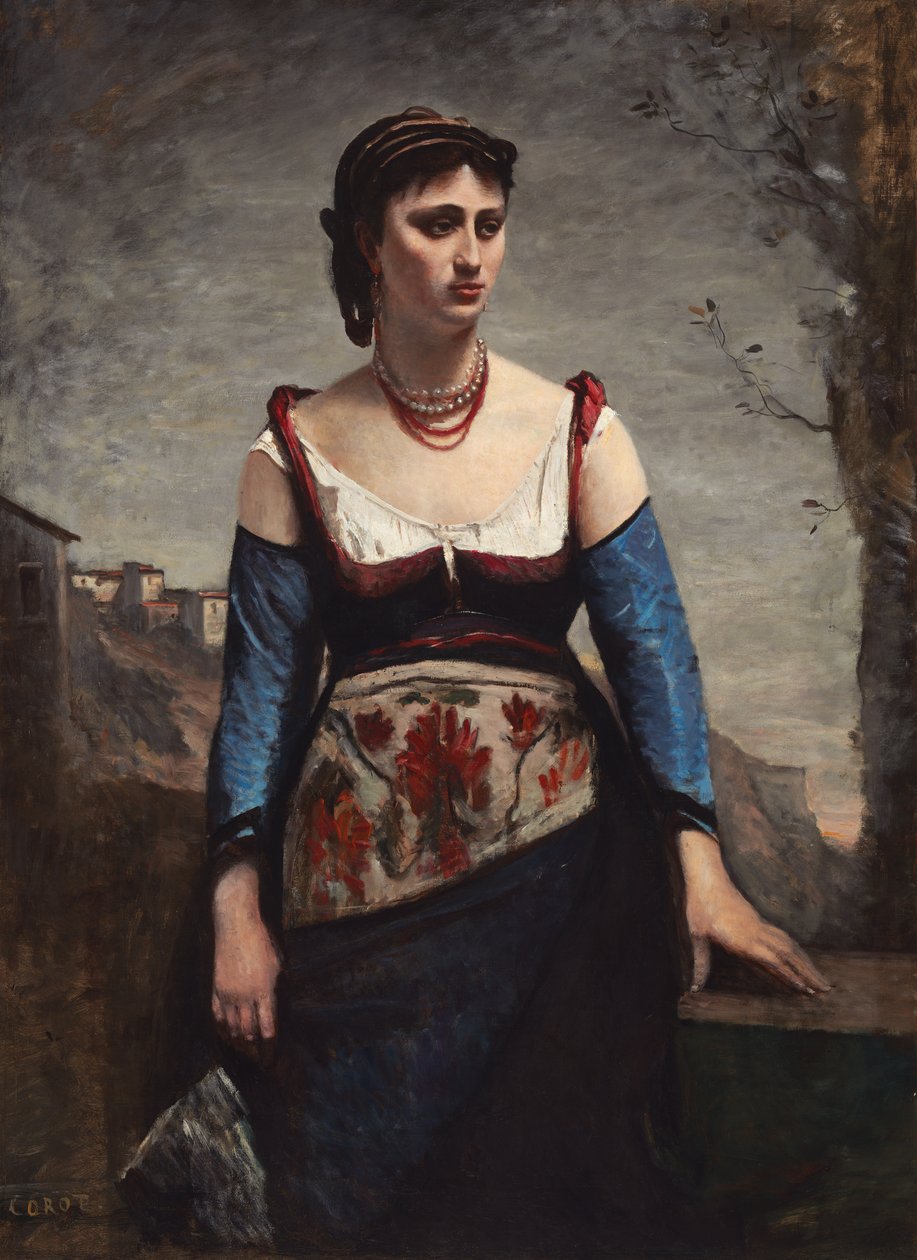Agostina, italieneren av Jean Baptiste Camille Corot