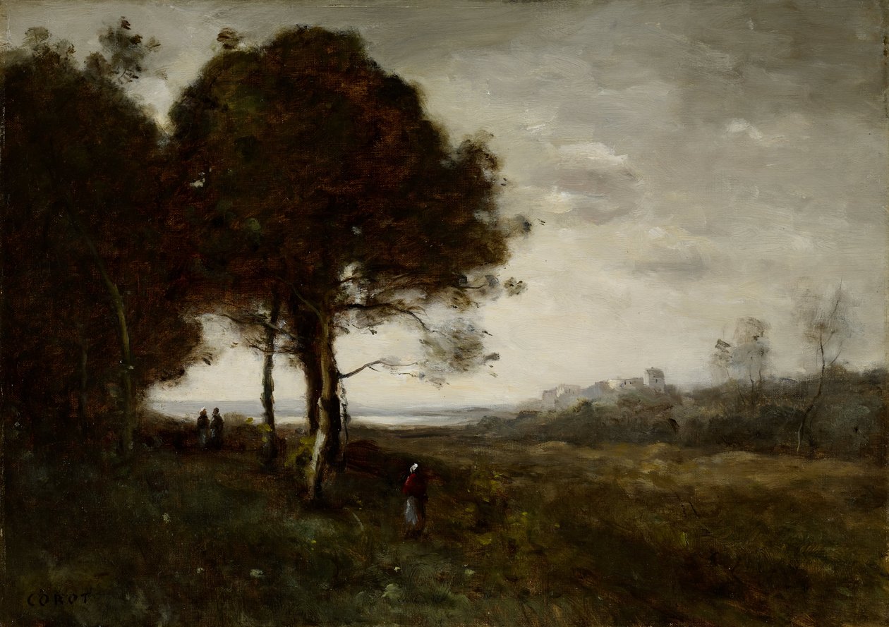 En fjellbekk ved Romagnes av Jean-Baptiste-Camille Corot