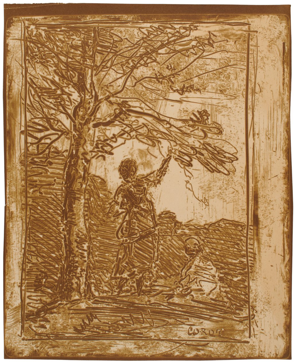 Der Tod und das Mädchen (La Jeune Fille et la Mort) av Jean-Baptiste-Camille Corot