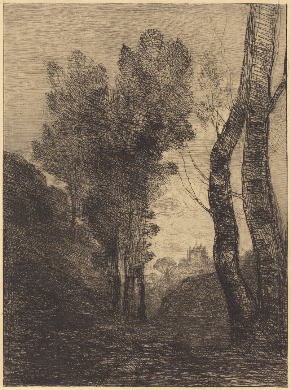 Romas omegn av Jean-Baptiste-Camille Corot