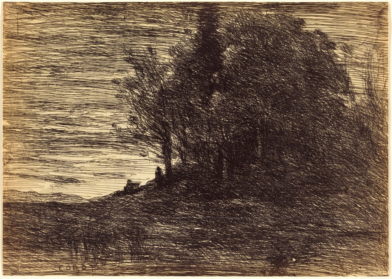 Eremittskogen av Jean-Baptiste-Camille Corot