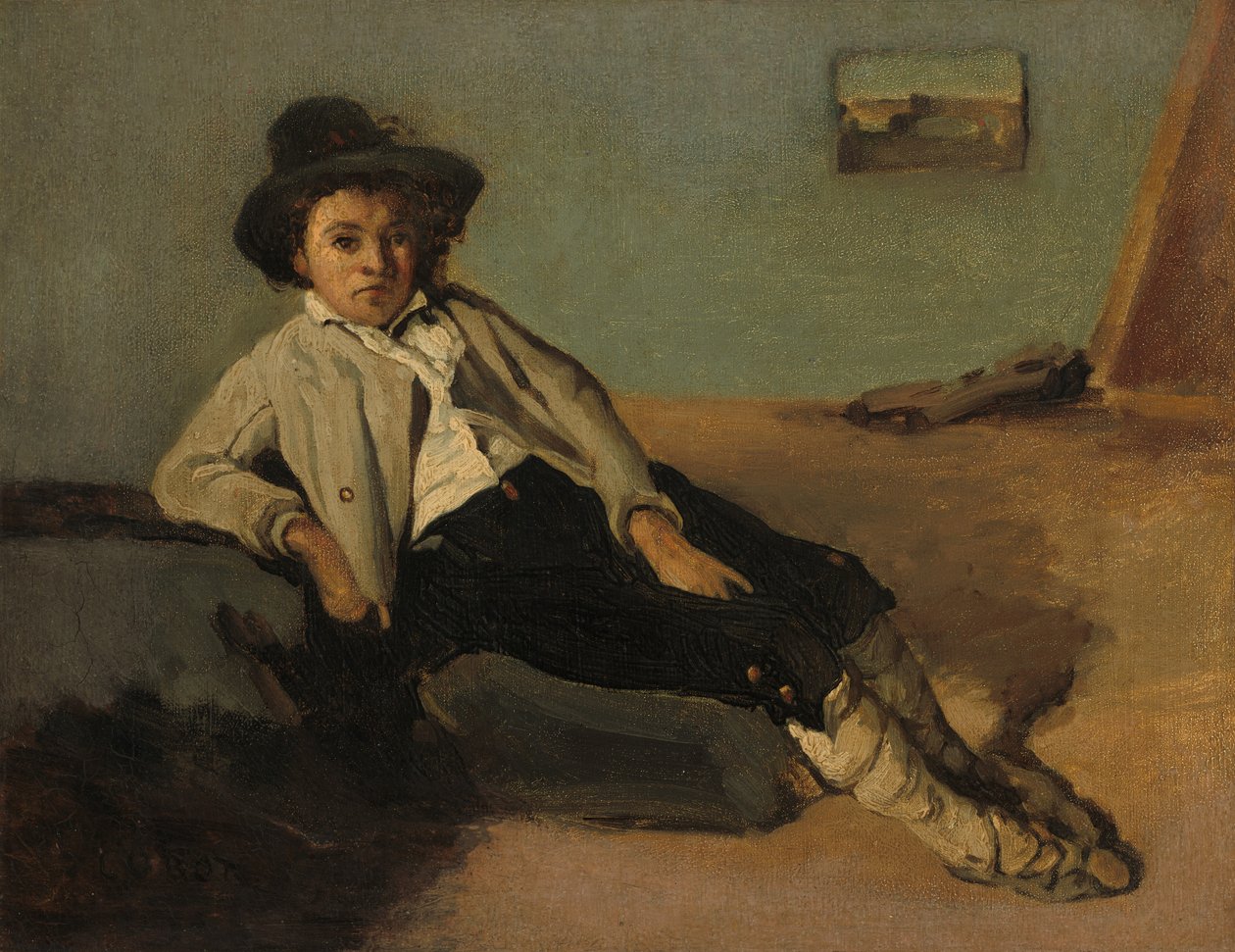 Italiensk bondegutt av Jean-Baptiste-Camille Corot