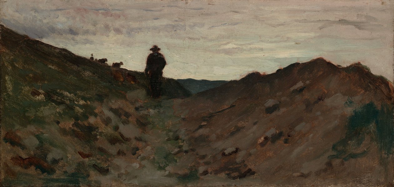 Landskap med figur av Jean-Baptiste-Camille Corot