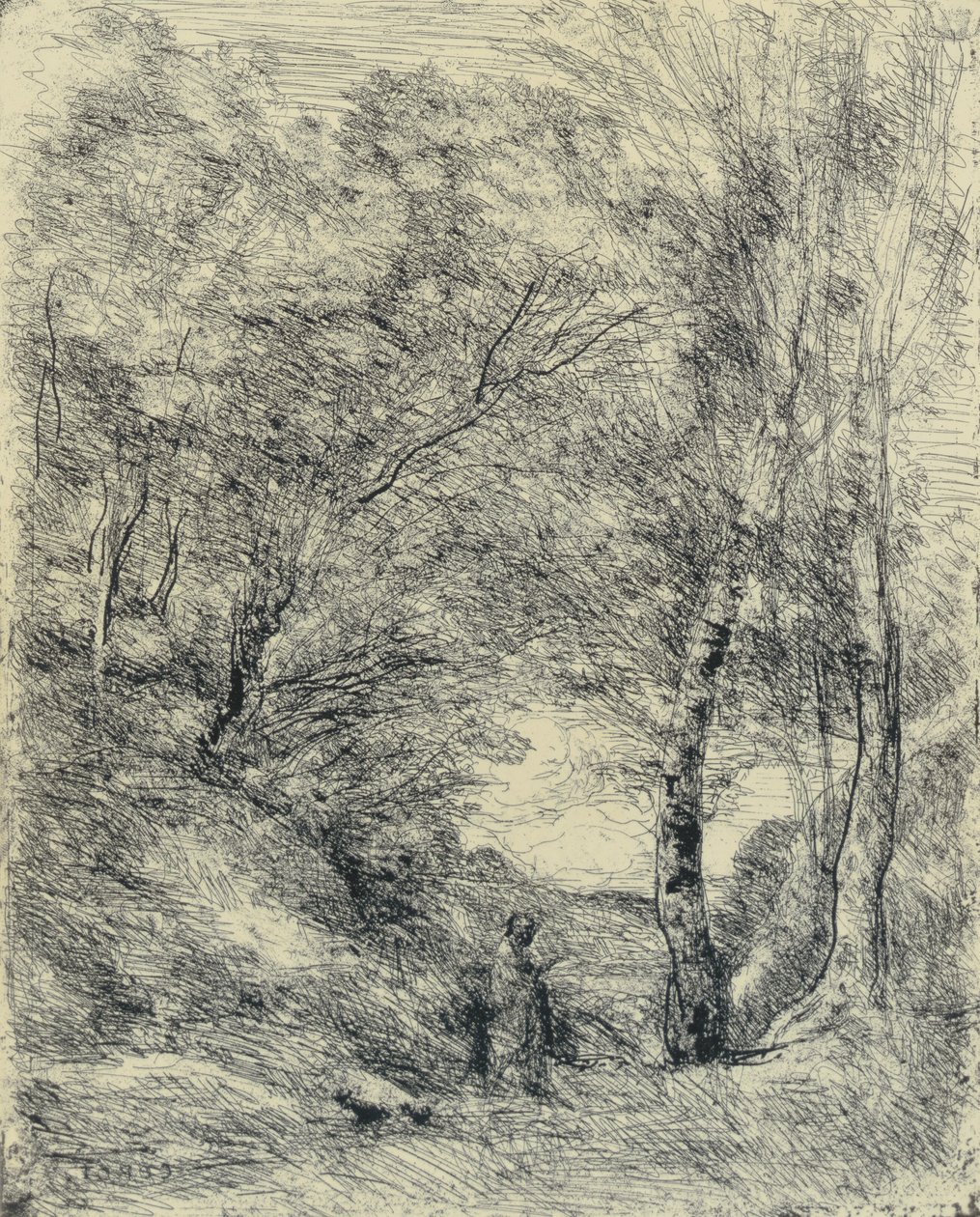 Horaces hage av Jean-Baptiste-Camille Corot