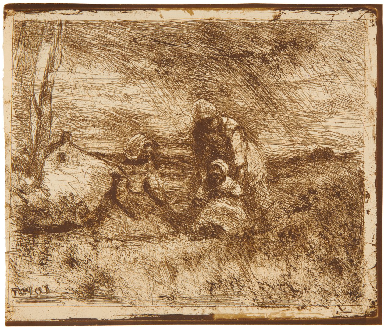 Lillesøster av Jean-Baptiste-Camille Corot
