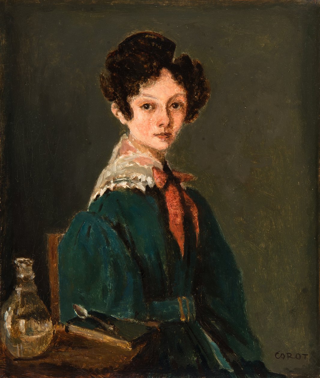 Mme Lemaistre, født Blanche Sennegon, niese av Corot (Mme Lemaistre, født Blanche Sennegon, niese av Corot) av Jean-Baptiste-Camille Corot