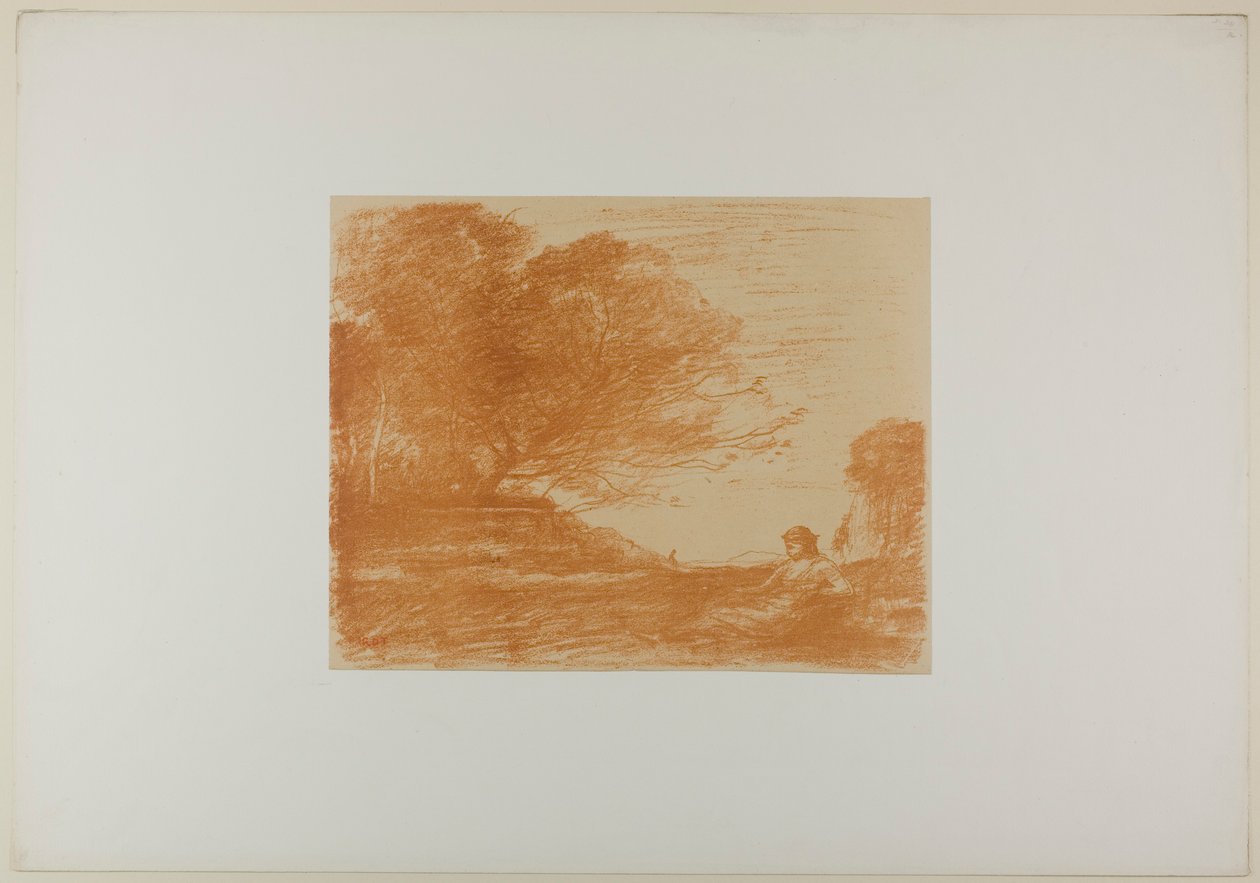 Sappho av Jean-Baptiste-Camille Corot