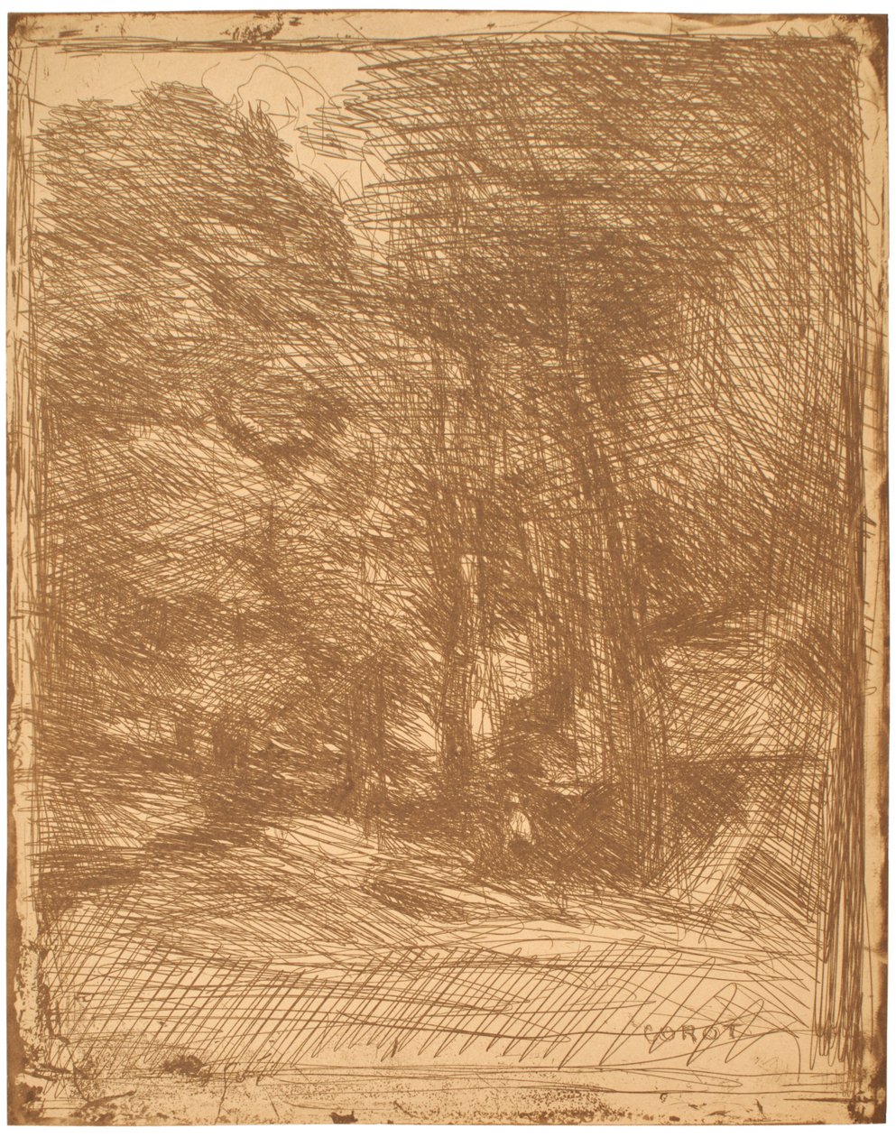 Erinnerung an Bas-Bréau av Jean-Baptiste-Camille Corot