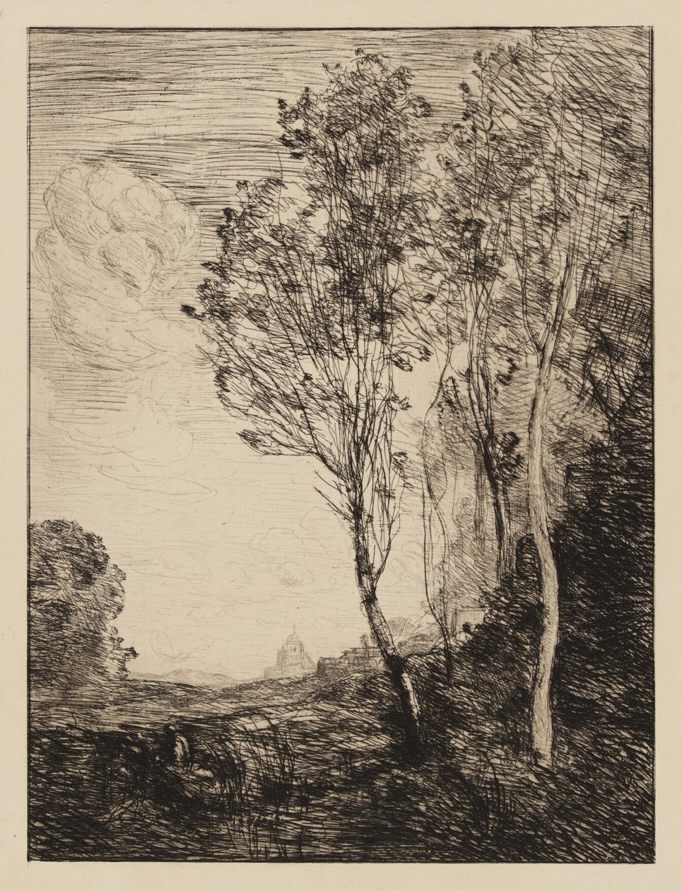 Minne fra Italia av Jean-Baptiste-Camille Corot