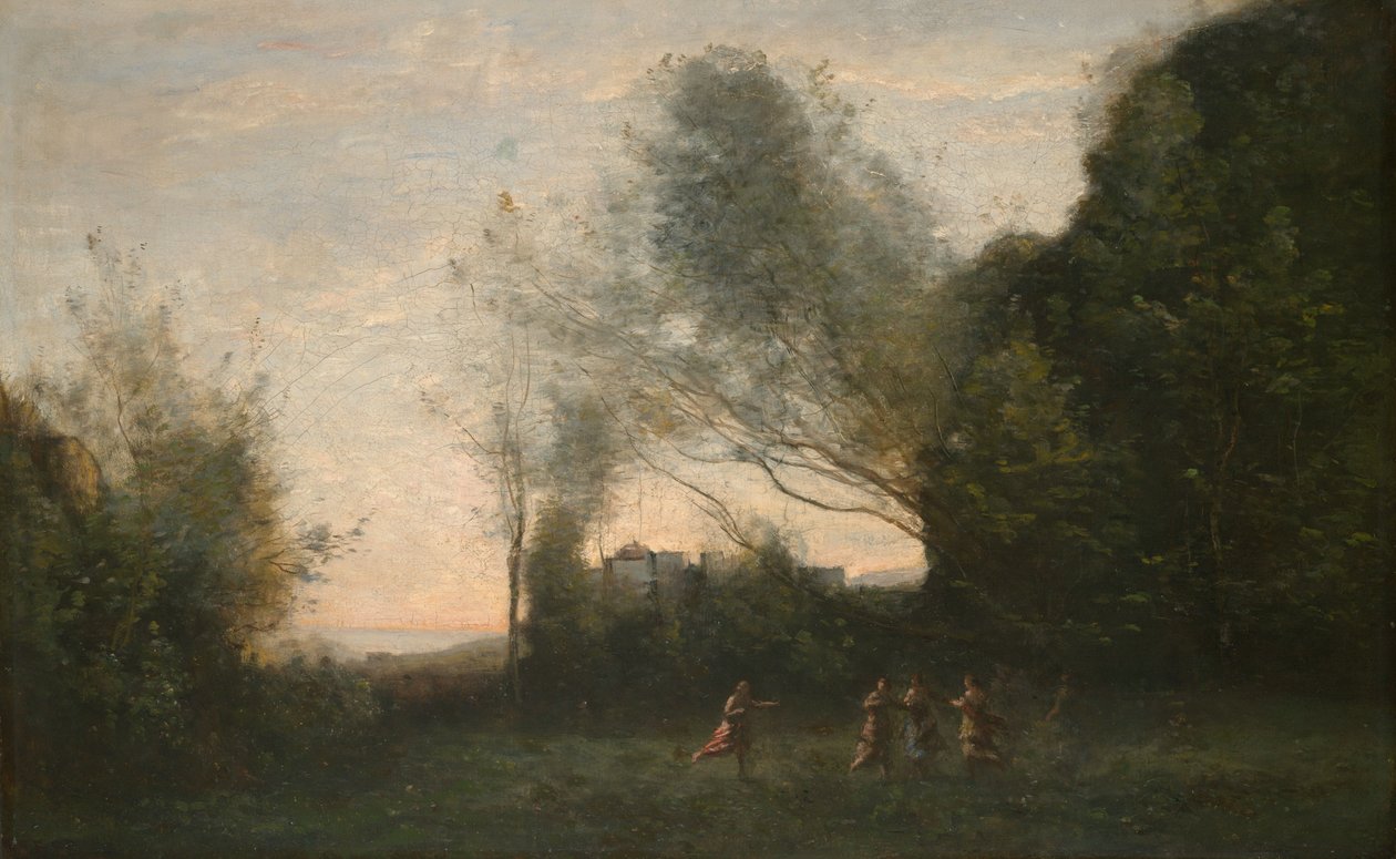 Nymfenes dans av Jean-Baptiste-Camille Corot