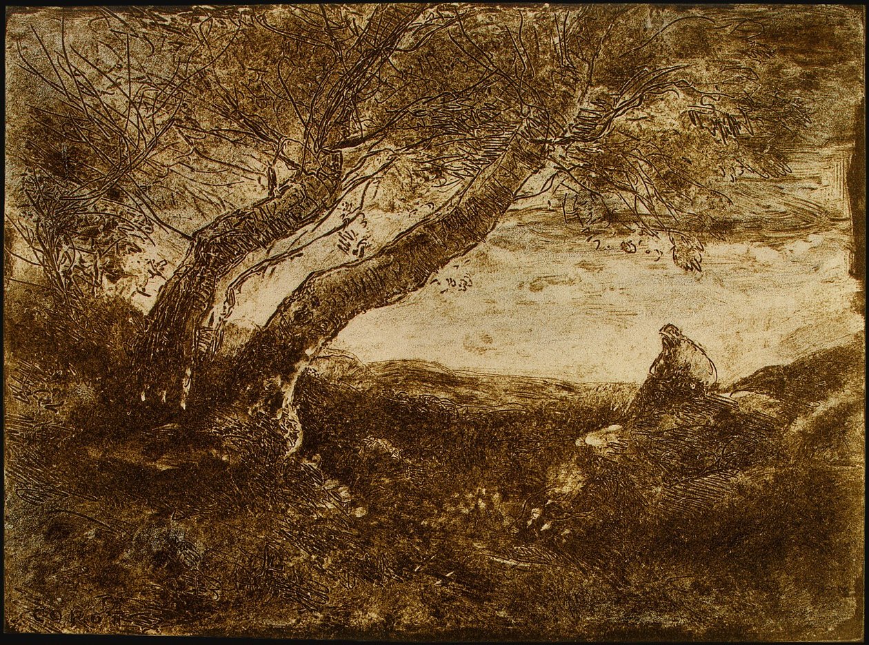 Drømmeren av Jean-Baptiste-Camille Corot