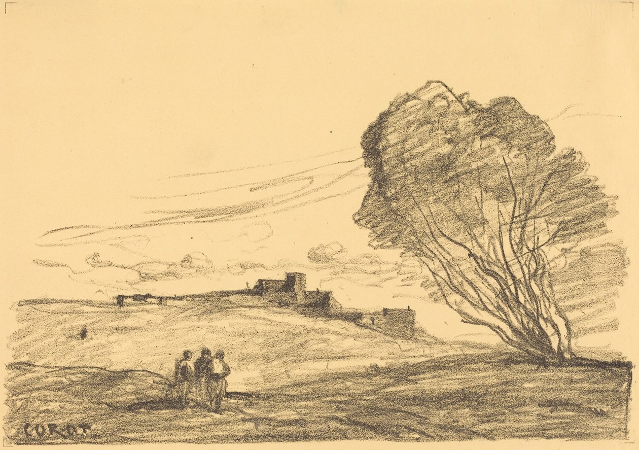 Det isolerte fortet av Jean-Baptiste-Camille Corot