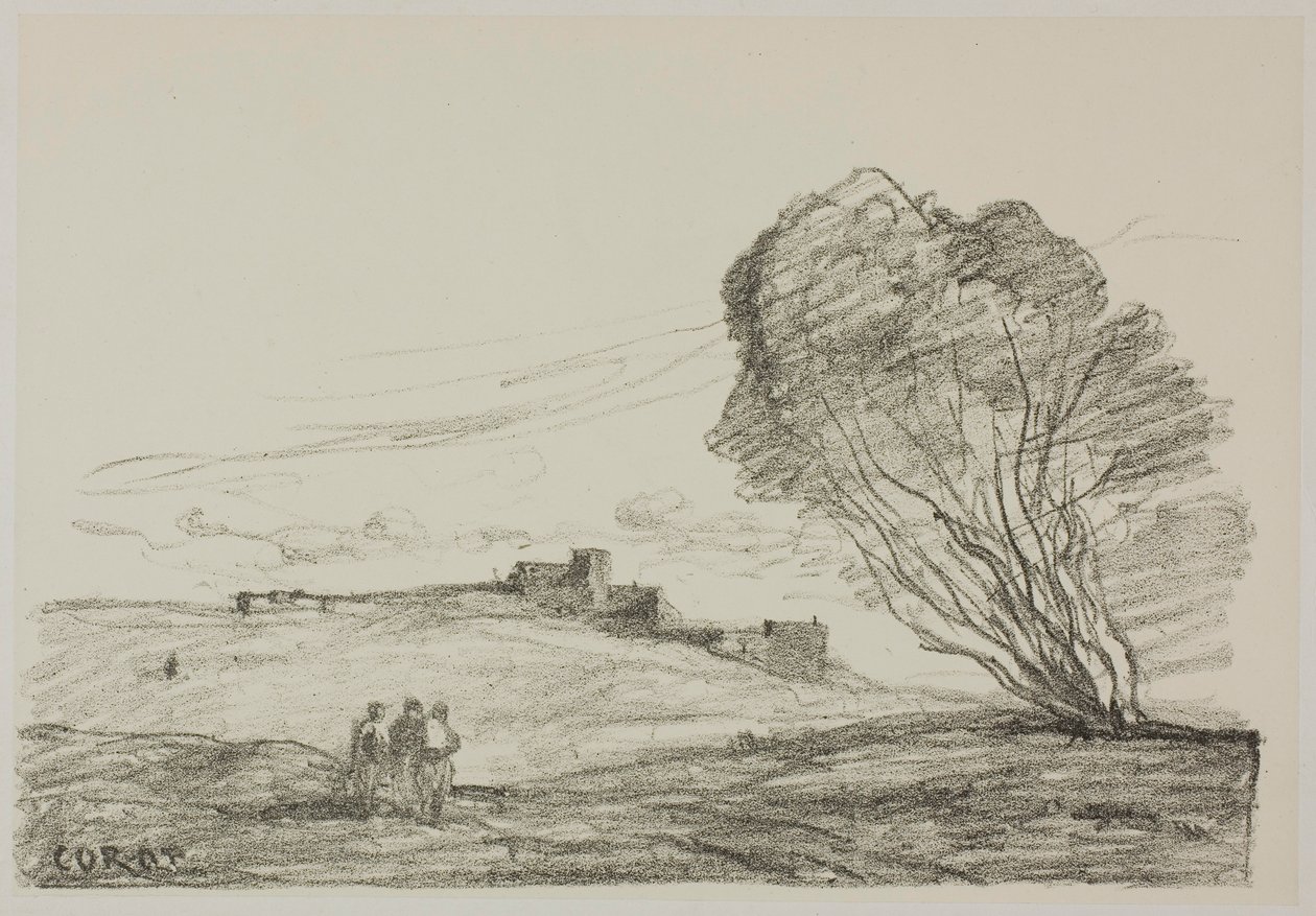 Det isolerte fortet av Jean-Baptiste-Camille Corot