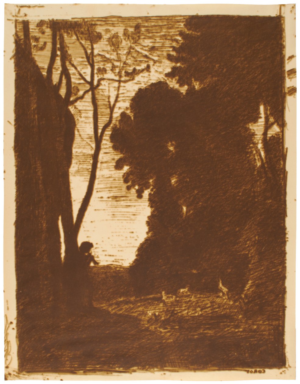 Der kleine Hirte, 2. Platte av Jean-Baptiste-Camille Corot