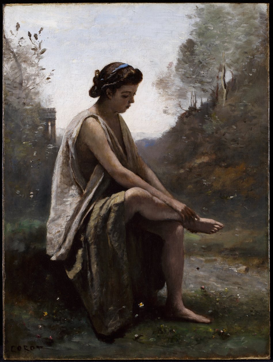 The Wounded Eurydice av Jean-Baptiste-Camille Corot