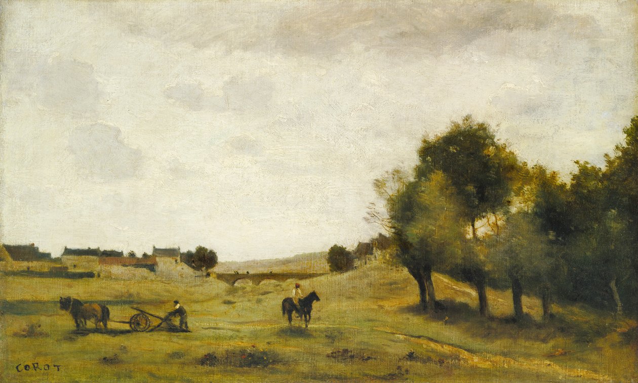 Utsikt nær Épernon av Jean-Baptiste-Camille Corot