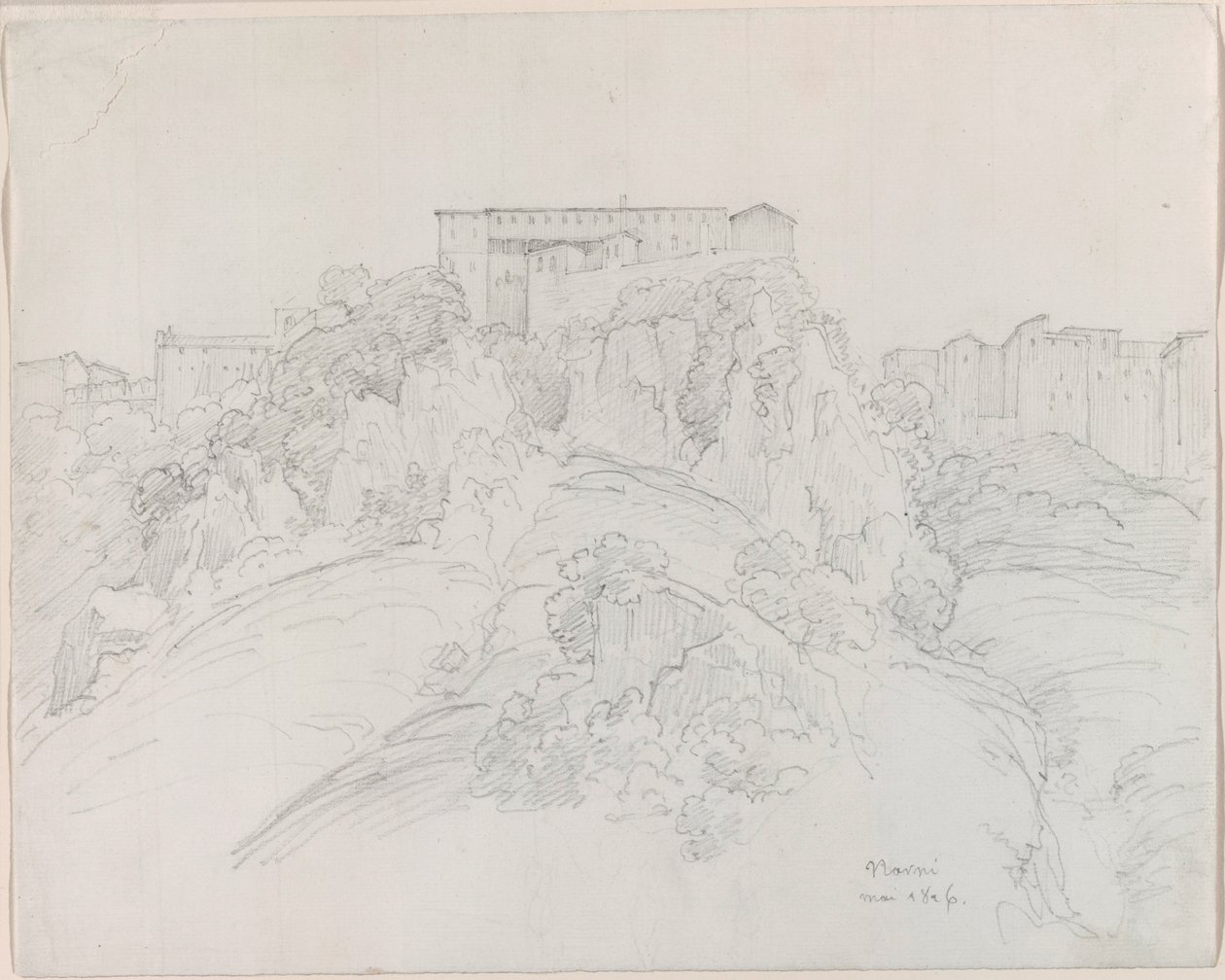 Utsikt over Narni av Jean-Baptiste-Camille Corot