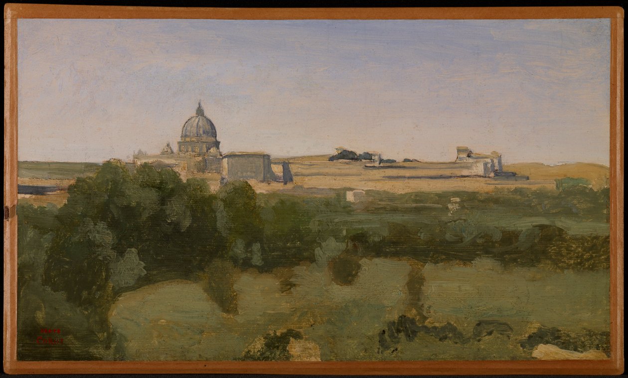 Utsikt over Roma fra Monte Pincio av Jean-Baptiste-Camille Corot