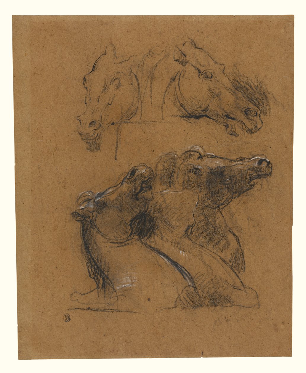Studien von Pferden (nach den Elgin-Marmoren) av Jean-Baptiste Carpeaux