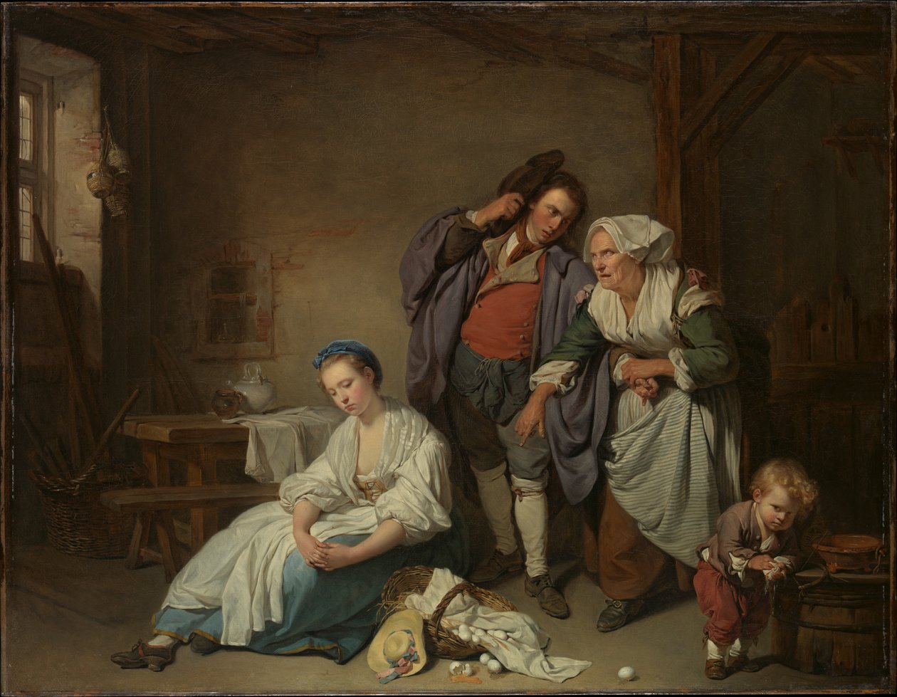 Knuste egg av Jean-Baptiste Greuze