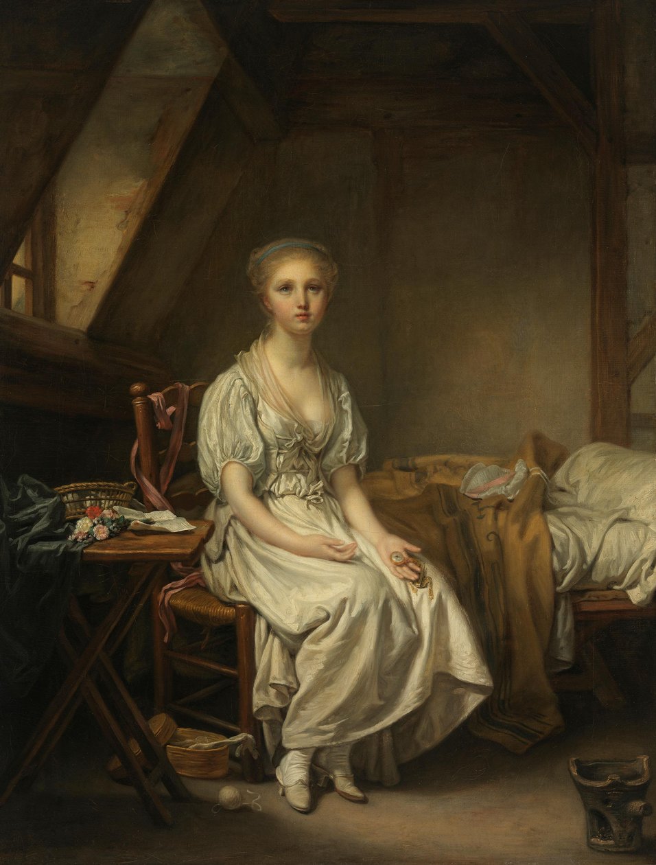 Klokkens klager (Den vaklende dyd) av Jean-Baptiste Greuze