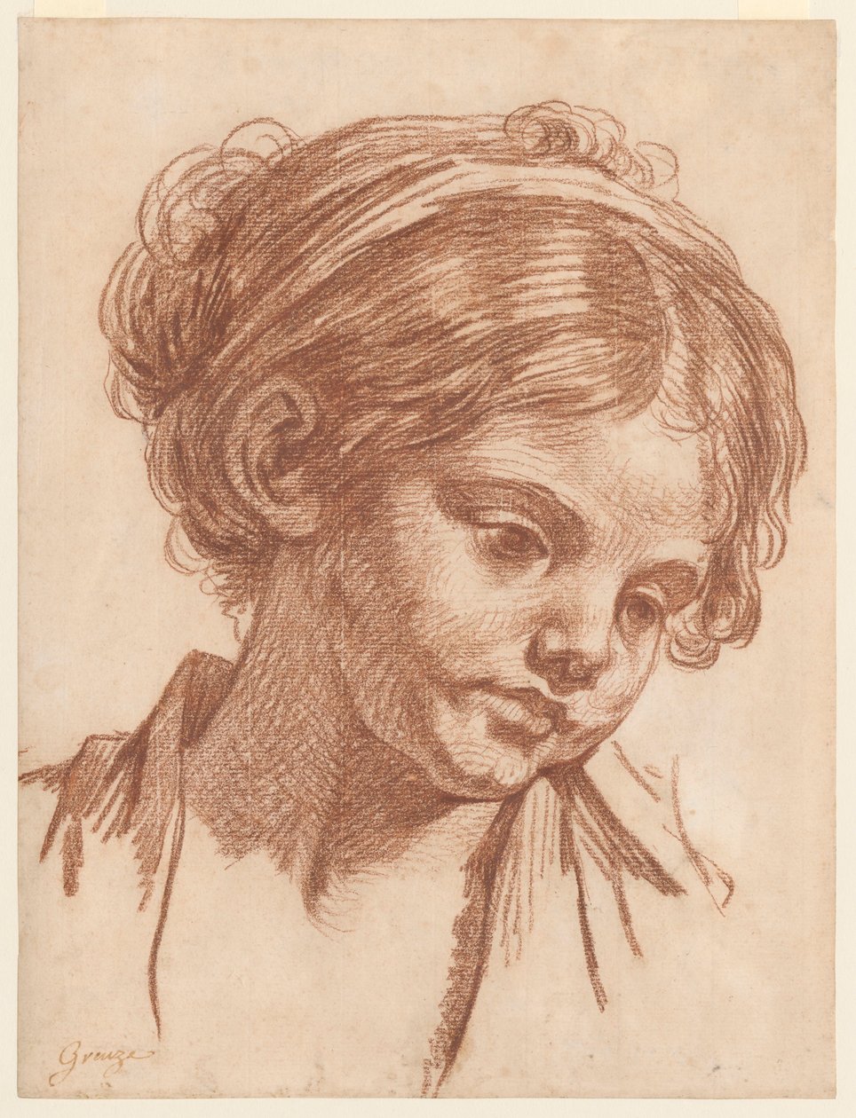 Hode av en jente av Jean-Baptiste Greuze