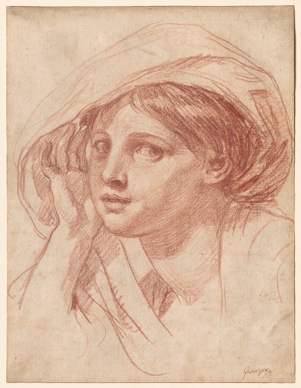 Leder for en ung kvinne av Jean-Baptiste Greuze