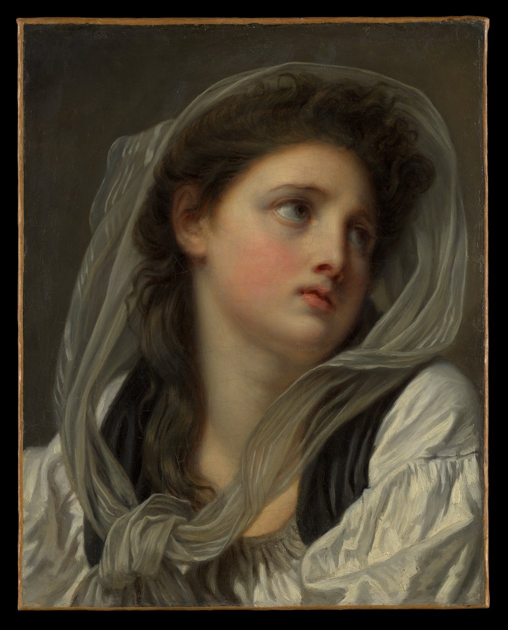Hode av en ung kvinne av Jean-Baptiste Greuze
