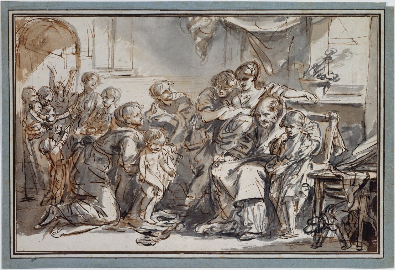 Presentasjon av det uekte barnet av Jean-Baptiste Greuze