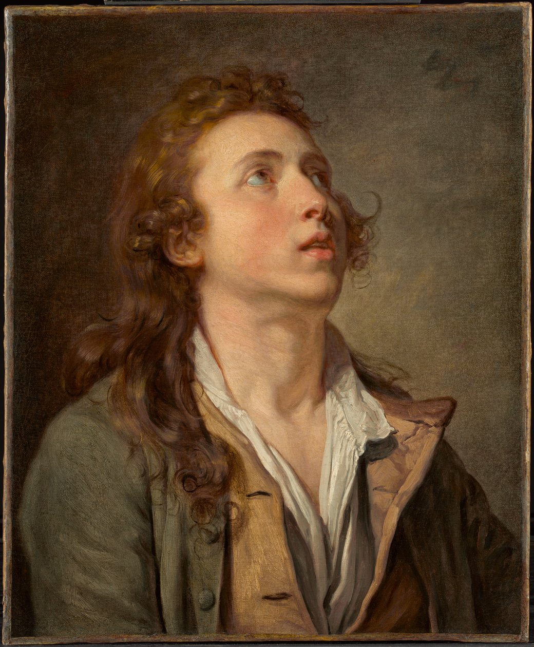 Studie av en ung mann av Jean-Baptiste Greuze