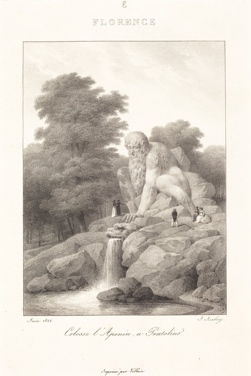 Apenninenes koloss, Pratolino av Jean-Baptiste Isabey