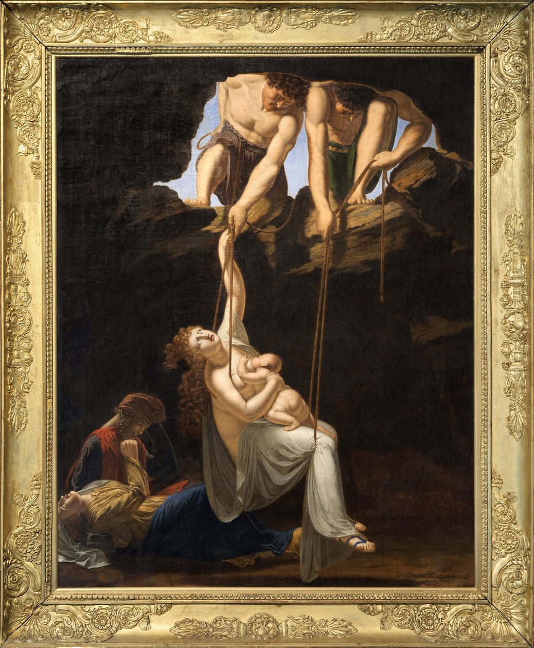 Menneskeoffer i gallerne (olje på lerret) av Jean Baptiste Isabey