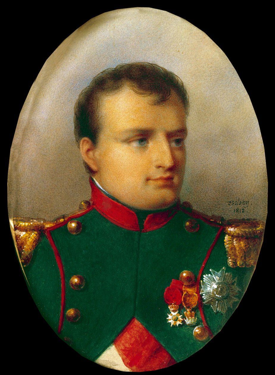 Medaljongportrett av Napoleon I i uniformen til chassørene av Jean Baptiste Isabey