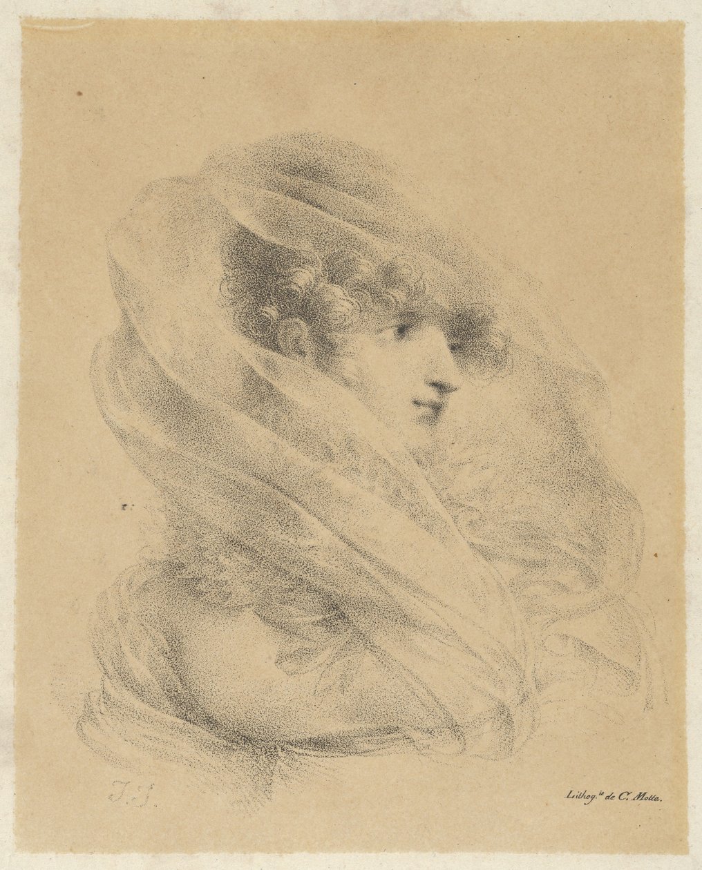 Portrett av Mademoiselle Ledieu av Jean-Baptiste Isabey