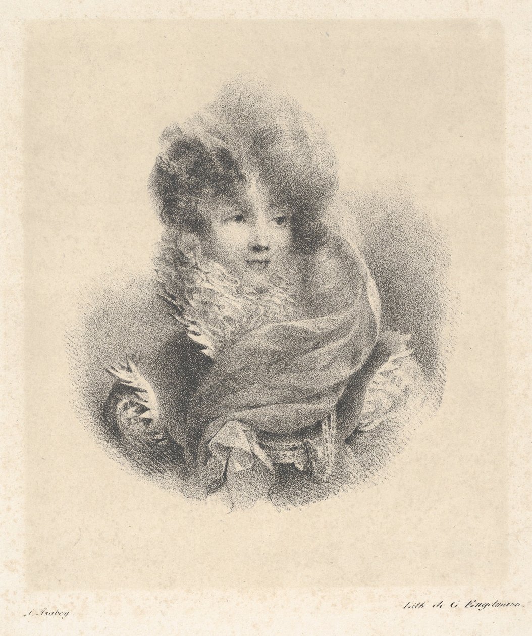 Portrett av Mademoiselle de Pavant av Jean-Baptiste Isabey