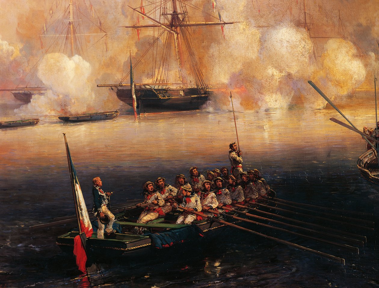 Dronning Victoria av Storbritannia besøker Treport, 3. september av Jean Baptiste Isabey