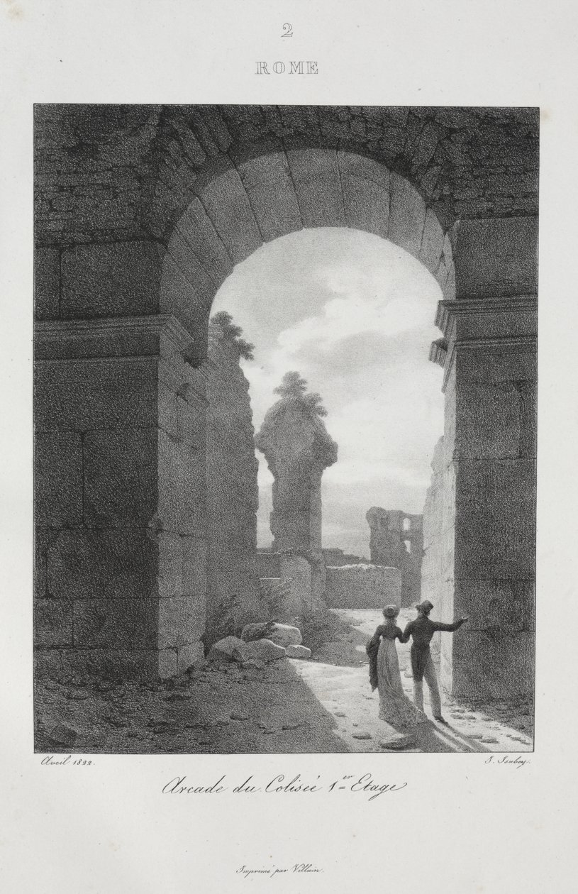 Reise til Italia i 1822 av Jean-Baptiste Isabey