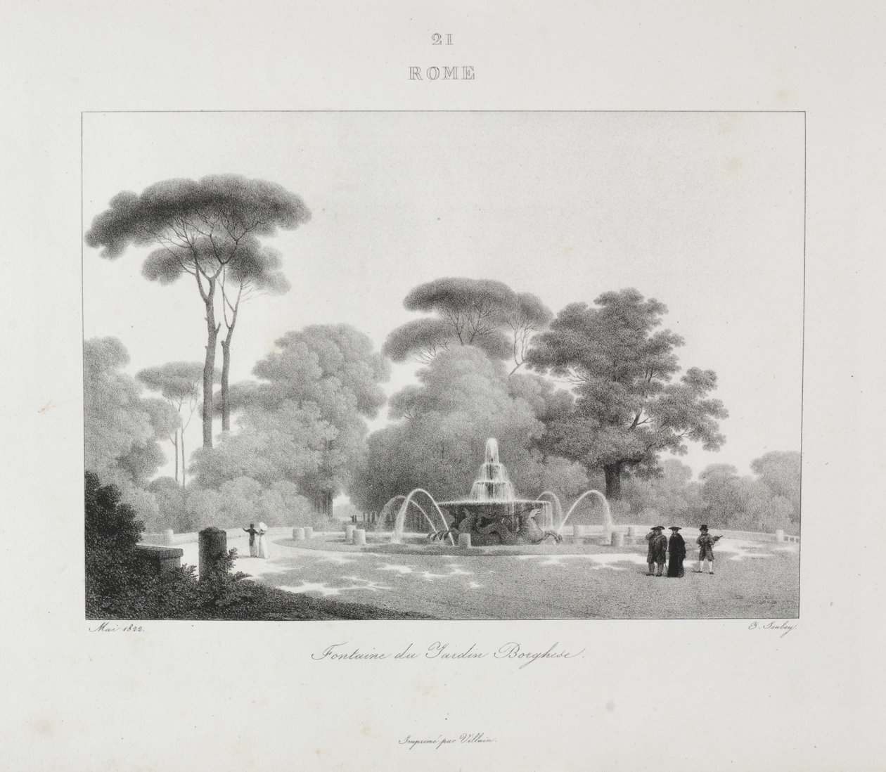 Reise til Italia i 1822 av Jean-Baptiste Isabey